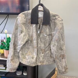 A&F Camouflage Zip Jacket with Dark Collar
